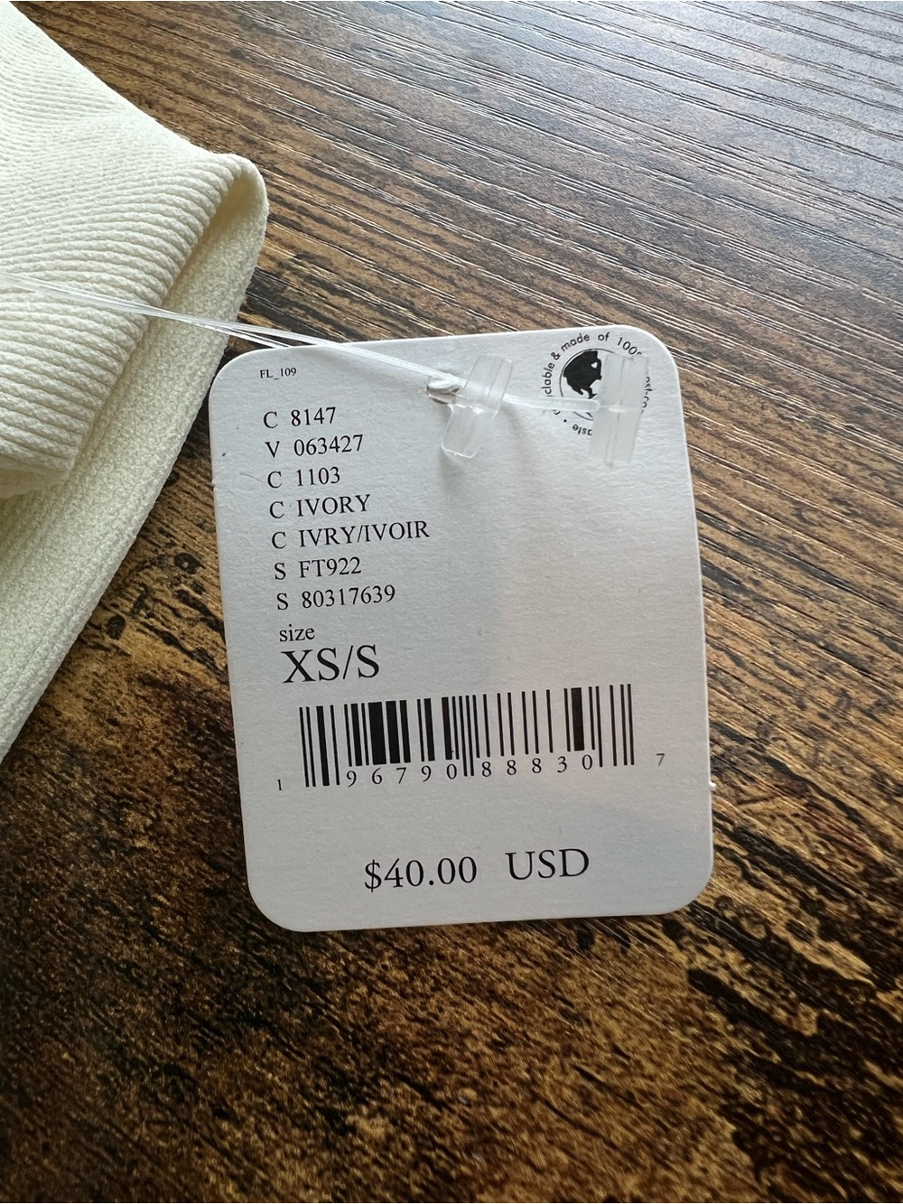 Free People Intimately Ivory Ribbed Racerback Tunic Tank XS/S NWT - Picture 8 of 10
